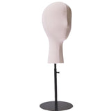 Maxbell Wigs Head Stand Hat Display Stand for Home Salon Beginner Stylist Eyeglasses Black Base