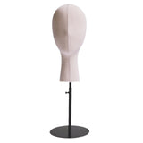 Maxbell Wigs Head Stand Hat Display Stand for Home Salon Beginner Stylist Eyeglasses Black Base