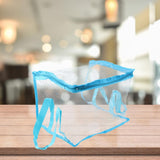 Maxbell Clear Book Storage Bag Waterproof Transparent PVC Bag for Travel Home Office Blue