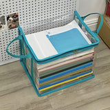 Maxbell Clear Book Storage Bag Waterproof Transparent PVC Bag for Travel Home Office Blue