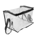 Maxbell Clear Book Storage Bag Waterproof Transparent PVC Bag for Travel Home Office Black