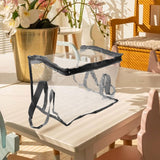 Maxbell Clear Book Storage Bag Waterproof Transparent PVC Bag for Travel Home Office Black