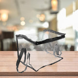 Maxbell Clear Book Storage Bag Waterproof Transparent PVC Bag for Travel Home Office Black