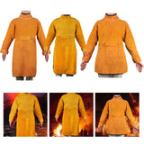 Maxbell Welding Apron with Sleeve Weld Coat with Neck Cover Men Women Welding Jacket