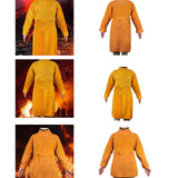 Maxbell Welding Apron with Sleeve Weld Coat with Neck Cover Men Women Welding Jacket