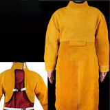 Maxbell Welding Apron with Sleeve Weld Coat with Neck Cover Men Women Welding Jacket