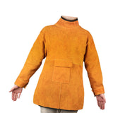 Maxbell Welding Apron with Sleeve Weld Coat with Neck Cover Men Women Welding Jacket