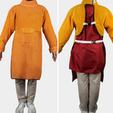 Maxbell Welding Apron with Sleeve Weld Coat with Neck Cover Men Women Welding Jacket