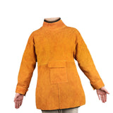 Maxbell Welding Apron with Sleeve Weld Coat with Neck Cover Men Women Welding Jacket