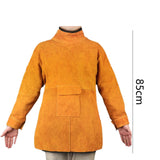 Maxbell Welding Apron with Sleeve Weld Coat with Neck Cover Men Women Welding Jacket