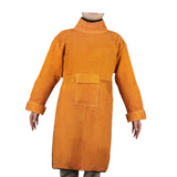 Maxbell Welding Apron with Sleeve Weld Coat with Neck Cover Men Women Welding Jacket