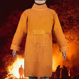 Maxbell Welding Apron with Sleeve Weld Coat with Neck Cover Men Women Welding Jacket