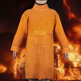 Maxbell Welding Apron with Sleeve Weld Coat with Neck Cover Men Women Welding Jacket