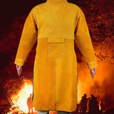 Maxbell Welding Apron with Sleeve Weld Coat with Neck Cover Men Women Welding Jacket
