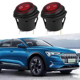 Maxbell 2Pcs Waterproof Round Rocker Toggle Switch 3 Pins on Off for Marine RV Truck