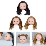 Maxbell Baby Mannequin Head Easy to Use with Human Hair for Hairpin Dyeing Hairstyle Black