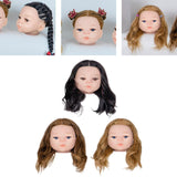 Maxbell Baby Mannequin Head Easy to Use with Human Hair for Hairpin Dyeing Hairstyle Black