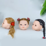 Maxbell Baby Mannequin Head Easy to Use with Human Hair for Hairpin Dyeing Hairstyle Black