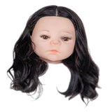 Maxbell Baby Mannequin Head Easy to Use with Human Hair for Hairpin Dyeing Hairstyle Black