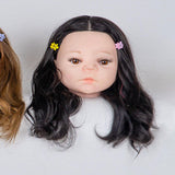 Maxbell Baby Mannequin Head Easy to Use with Human Hair for Hairpin Dyeing Hairstyle Black