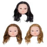 Maxbell Baby Mannequin Head Easy to Use with Human Hair for Hairpin Dyeing Hairstyle Black