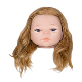 Maxbell Baby Mannequin Head Easy to Use with Human Hair for Hairpin Dyeing Hairstyle Gold