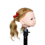 Maxbell Baby Mannequin Head Easy to Use with Human Hair for Hairpin Dyeing Hairstyle Gold