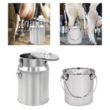 Maxbell Milk Bucket Stainless Steel Portable Farm Animals Supplies Stable Individual 10L