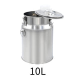 Maxbell Milk Bucket Stainless Steel Portable Farm Animals Supplies Stable Individual 10L