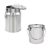 Maxbell Milk Bucket Stainless Steel Portable Farm Animals Supplies Stable Individual 10L