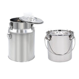 Maxbell Milk Bucket Stainless Steel Portable Farm Animals Supplies Stable Individual 10L