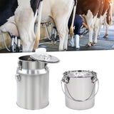 Maxbell Milk Bucket Stainless Steel Portable Farm Animals Supplies Stable Individual 10L