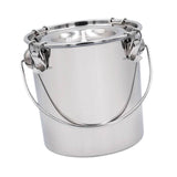 Maxbell Milk Bucket Stainless Steel Portable Farm Animals Supplies Stable Individual 5L