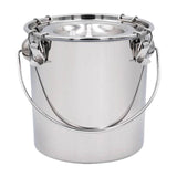 Maxbell Milk Bucket Stainless Steel Portable Farm Animals Supplies Stable Individual 5L