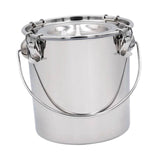Maxbell Milk Bucket Stainless Steel Portable Farm Animals Supplies Stable Individual 5L