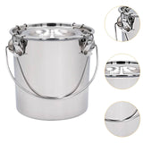 Maxbell Milk Bucket Stainless Steel Portable Farm Animals Supplies Stable Individual 5L
