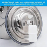 Maxbell Milk Bucket Stainless Steel Portable Farm Animals Supplies Stable Individual 5L