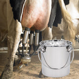 Maxbell Milk Bucket Stainless Steel Portable Farm Animals Supplies Stable Individual 5L