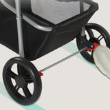 Maxbell Pet Stroller Mesh Window Pet Travel Cart for Dogs Small & Medium Pets Kitten Gray