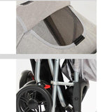 Maxbell Pet Stroller Mesh Window Pet Travel Cart for Dogs Small & Medium Pets Kitten Gray