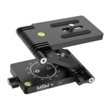 Maxbell Folding Z Shape Tilt Head Load Bearing 4kg Portable Black Quick Release Plate