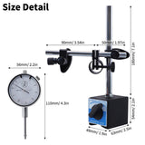 Maxbell Dial Test Indicator Base Adjustable 0.01" Precision Digital 0 to 1"