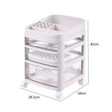 Maxbell Makeup Organizer with Drawers Dresser Layered for Brushes Lipstick Eyeshadow 3 layer