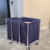 Maxbell Laundry Cart with Wheels Laundry Hamper 35.4x25.5x31.5inch for Beauty Salons Blue