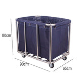 Maxbell Laundry Cart with Wheels Laundry Hamper 35.4x25.5x31.5inch for Beauty Salons Blue