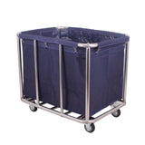Maxbell Laundry Cart with Wheels Laundry Hamper 35.4x25.5x31.5inch for Beauty Salons Blue