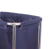 Maxbell Laundry Cart with Wheels Laundry Hamper 35.4x25.5x31.5inch for Beauty Salons Blue