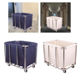 Maxbell Laundry Cart with Wheels Laundry Hamper 35.4x25.5x31.5inch for Beauty Salons Blue