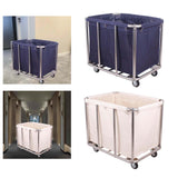 Maxbell Laundry Cart with Wheels Laundry Hamper 35.4x25.5x31.5inch for Beauty Salons Blue