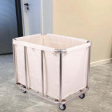 Maxbell Laundry Cart with Wheels Laundry Hamper 35.4x25.5x31.5inch for Beauty Salons Beige